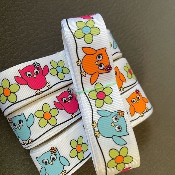 Grosgrain Ribbon 7/8” 5 yards 5/$20 NEW bow scrapbooking fall autumn owl flower - Picture 6 of 6